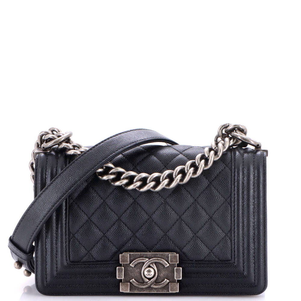 Chanel Boy Flap Bag Quilted Caviar #299192C45B